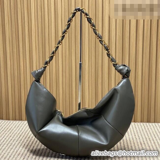 Super Quality Saint Laurent Amalia Hobo Bag in Calfskin Leather 862210 Musk Green 2026