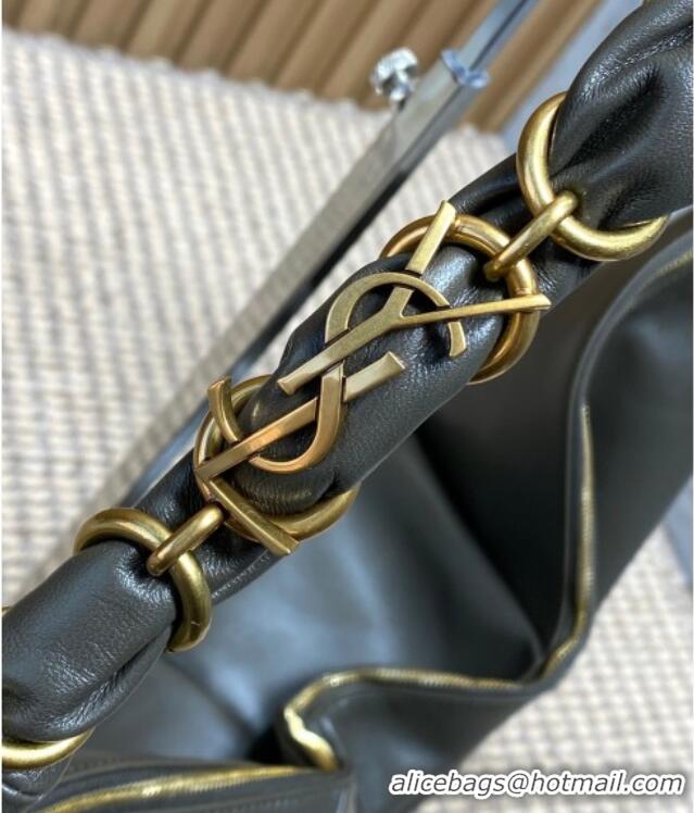 Super Quality Saint Laurent Amalia Hobo Bag in Calfskin Leather 862210 Musk Green 2026