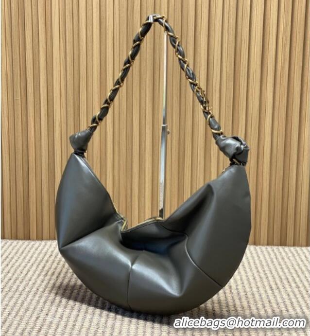 Super Quality Saint Laurent Amalia Hobo Bag in Calfskin Leather 862210 Musk Green 2026