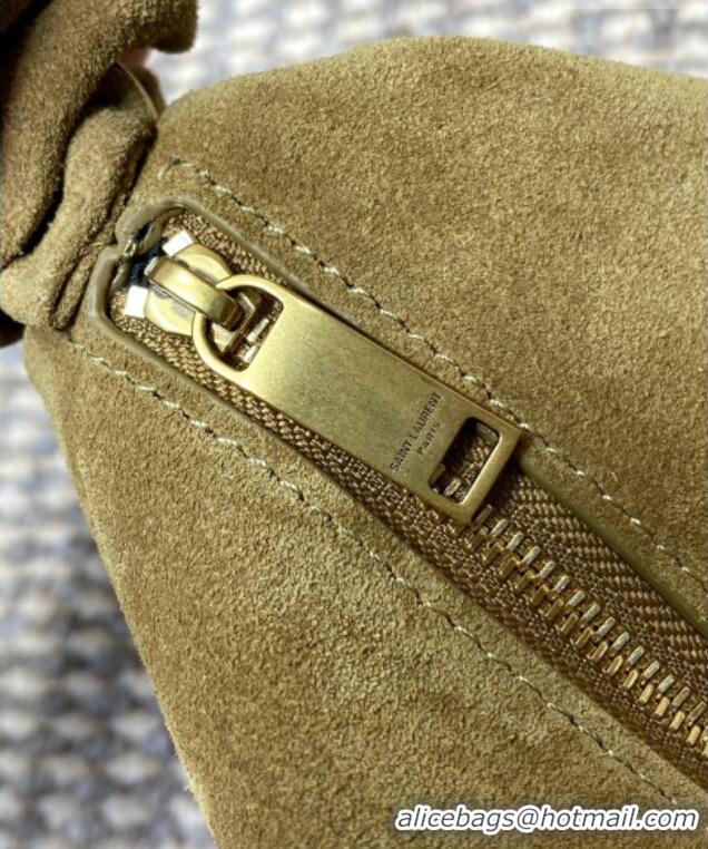 Trendy Design Saint Laurent Amalia Hobo Bag in Suede 862210 Golden Leaf Brown 2026