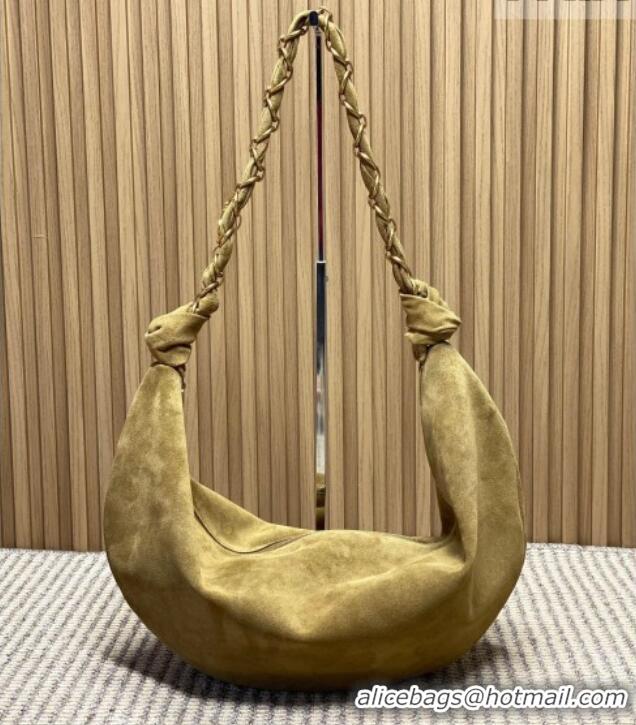 Trendy Design Saint Laurent Amalia Hobo Bag in Suede 862210 Golden Leaf Brown 2026