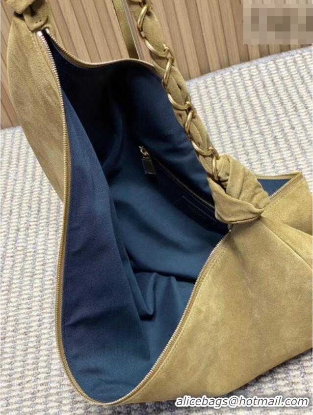 Trendy Design Saint Laurent Amalia Hobo Bag in Suede 862210 Golden Leaf Brown 2026