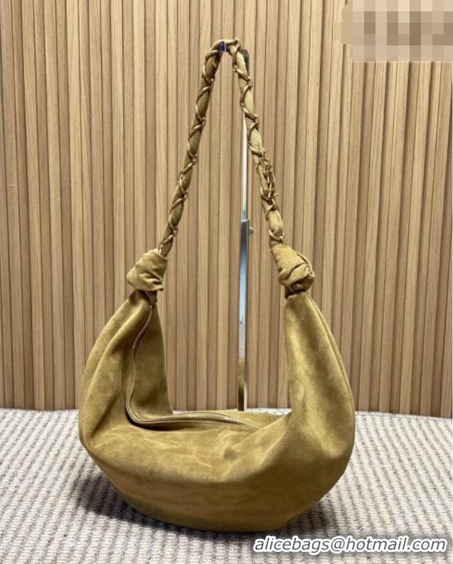 Trendy Design Saint Laurent Amalia Hobo Bag in Suede 862210 Golden Leaf Brown 2026