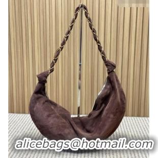 Super Quality Saint Laurent Amalia Hobo Bag in Suede 862210 Coffee Brown 2026