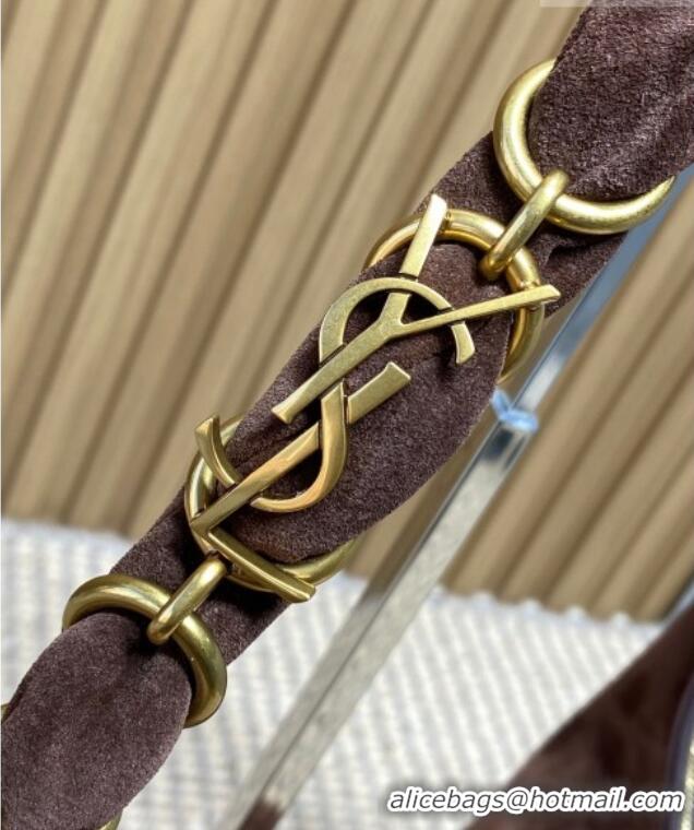 Super Quality Saint Laurent Amalia Hobo Bag in Suede 862210 Coffee Brown 2026