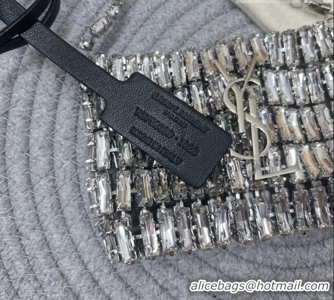 Promotional Saint Laurent Micro Evening Bag in Crystals 788380 Silver-Tone 2026