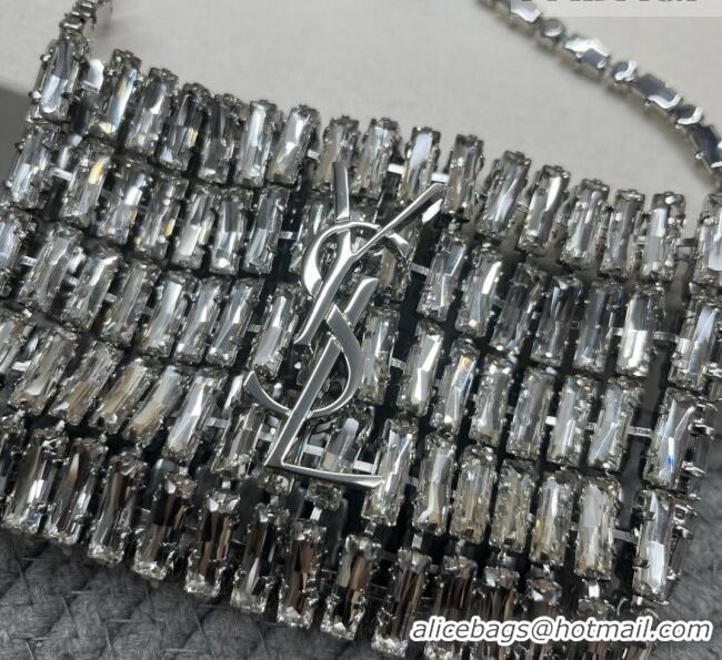 Promotional Saint Laurent Micro Evening Bag in Crystals 788380 Silver-Tone 2026