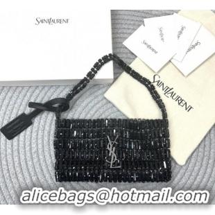 Best Price Saint Laurent Evening Bag in Crystals 819638 Black 2026