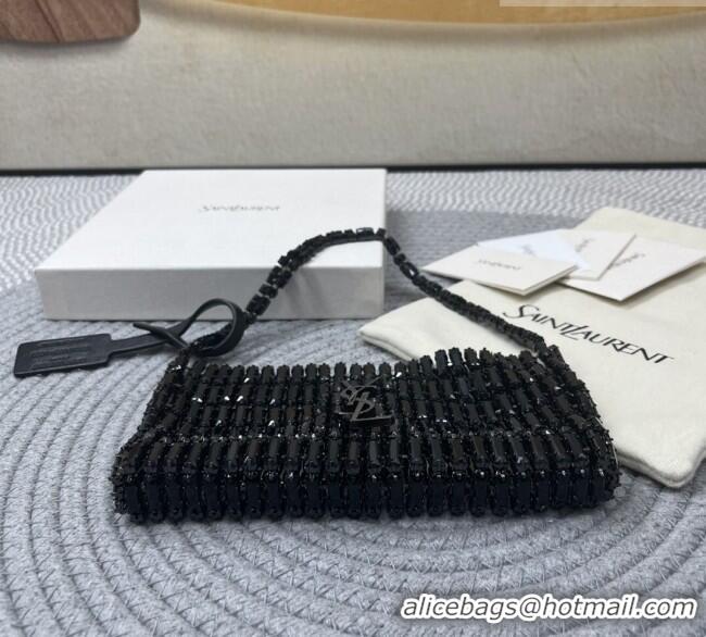 Best Price Saint Laurent Evening Bag in Crystals 819638 Black 2026
