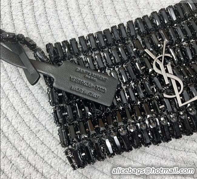 Best Price Saint Laurent Evening Bag in Crystals 819638 Black 2026
