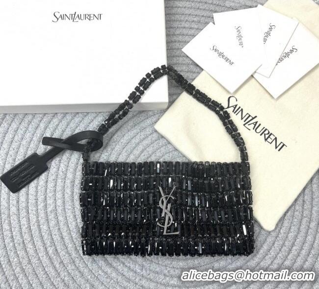 Best Price Saint Laurent Evening Bag in Crystals 819638 Black 2026