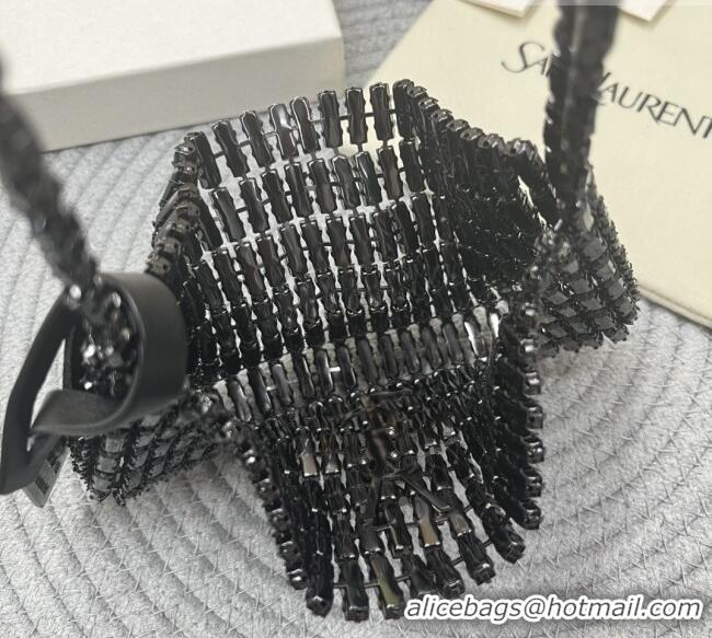 Best Price Saint Laurent Evening Bag in Crystals 819638 Black 2026