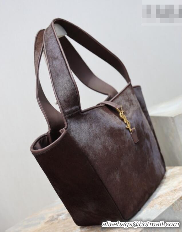 Affordable Price Saint Laurent Bea Tote Bag in Pony Hair 763435 Coffee 2026