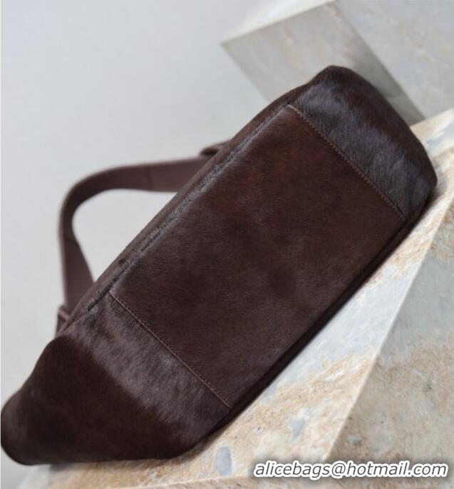 Affordable Price Saint Laurent Bea Tote Bag in Pony Hair 763435 Coffee 2026