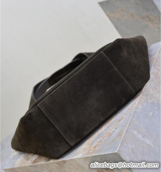 Trendy Design Saint Laurent Bea Tote Bag in Suede 763435 Green 2026