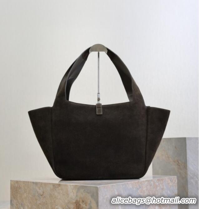 Trendy Design Saint Laurent Bea Tote Bag in Suede 763435 Green 2026