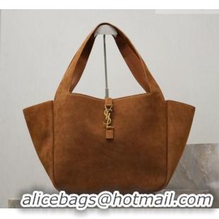 Reasonable Price Saint Laurent Bea Tote Bag in Suede 763435 Caramel 2026