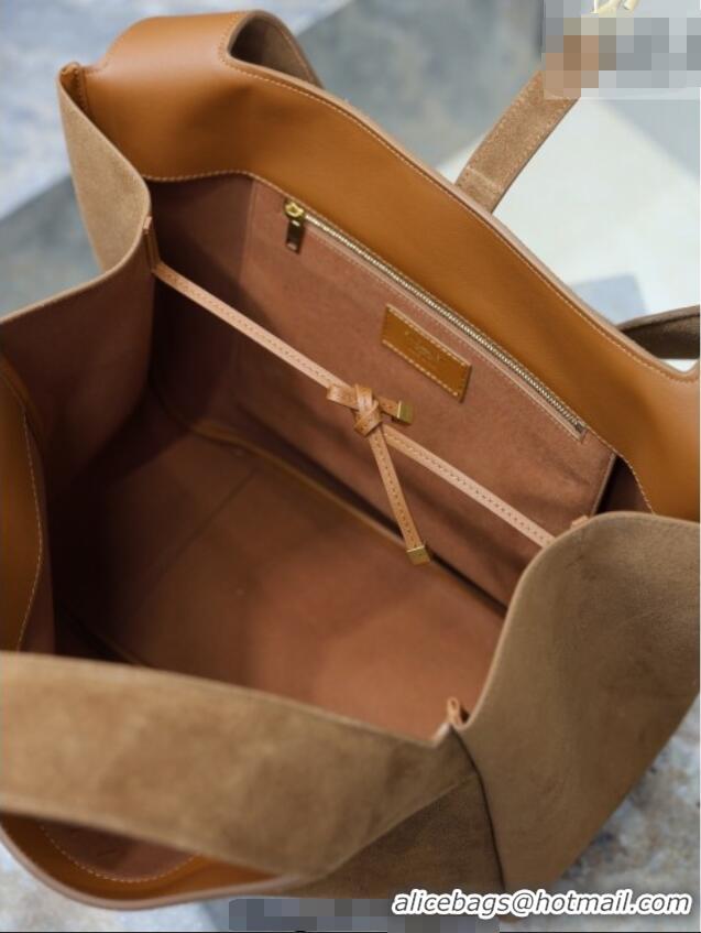 Reasonable Price Saint Laurent Bea Tote Bag in Suede 763435 Caramel 2026