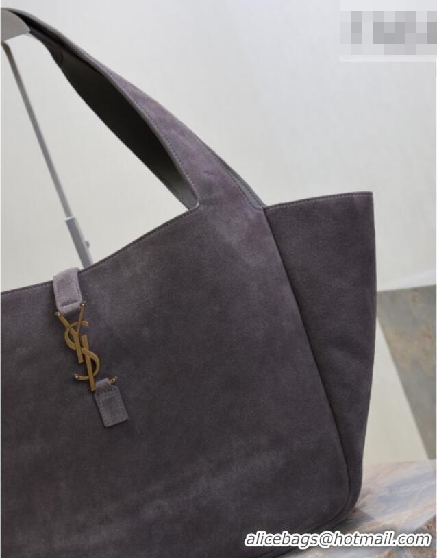 Good Taste Saint Laurent Bea Tote Bag in Suede 763435 Grey 2026