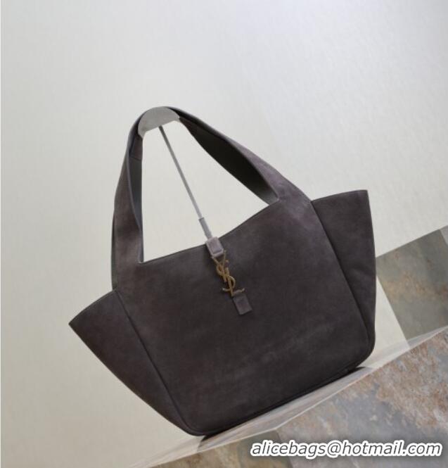 Good Taste Saint Laurent Bea Tote Bag in Suede 763435 Grey 2026