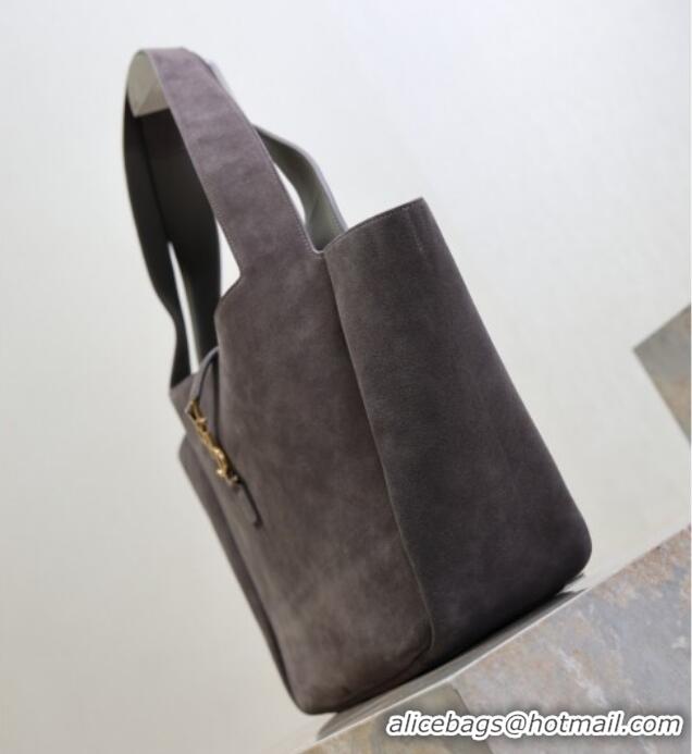 Good Taste Saint Laurent Bea Tote Bag in Suede 763435 Grey 2026