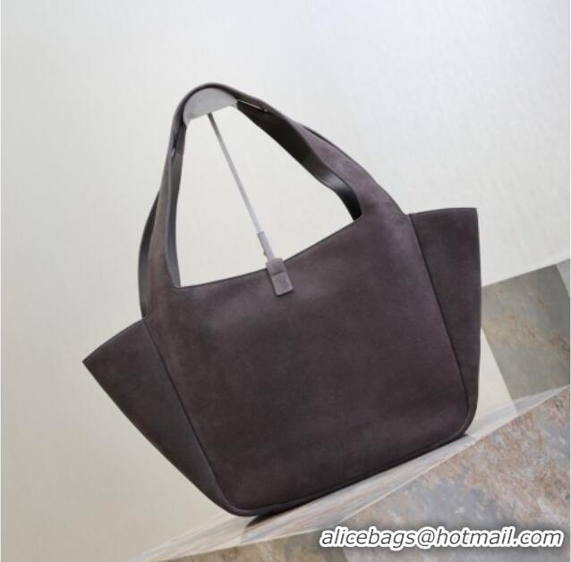 Good Taste Saint Laurent Bea Tote Bag in Suede 763435 Grey 2026