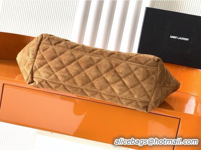 Buy Promotional Saint Laurent Icare Medium Shopping Bag in Quilted Suede 858191 Caramel 2026