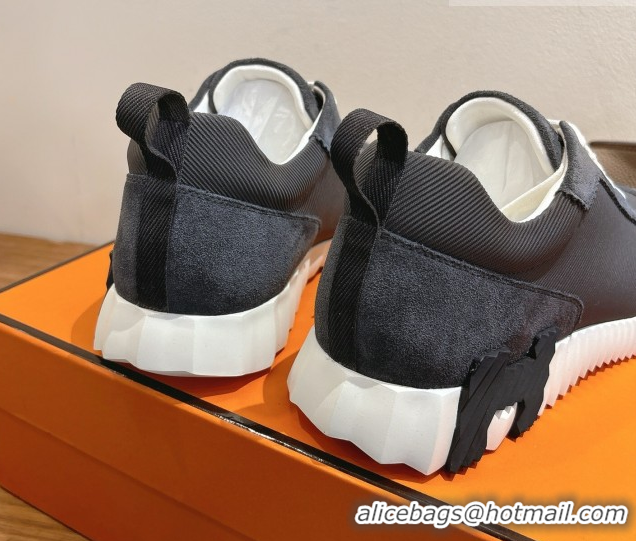 Reasonable Price Hermes Bouncing Sneakers in Fabric and Suede Dark Grey 1222026 2026
