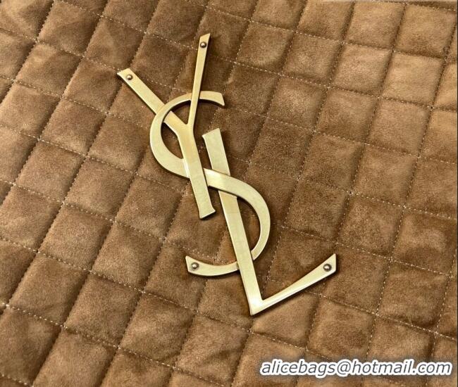 Best Quality Saint Laurent Icare Maxi Shopping Bag in Quilted Suede 698651 Brown 2026