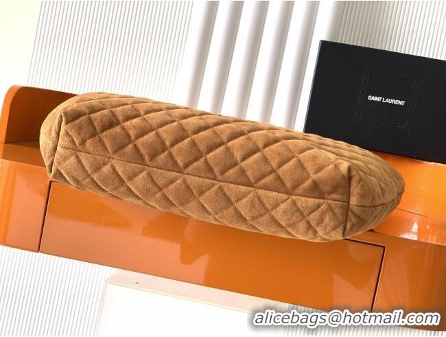 Well Crafted Saint Laurent Icare Maxi Shopping Bag in Quilted Suede 698651 Caramel 2026
