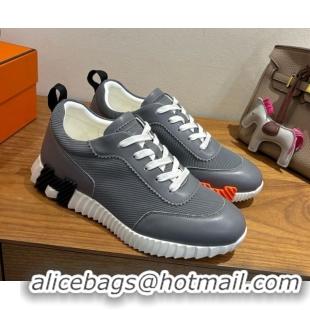 Most Popular Hermes Bouncing Sneakers in Fabric and Leather Grey2 1222034 2026