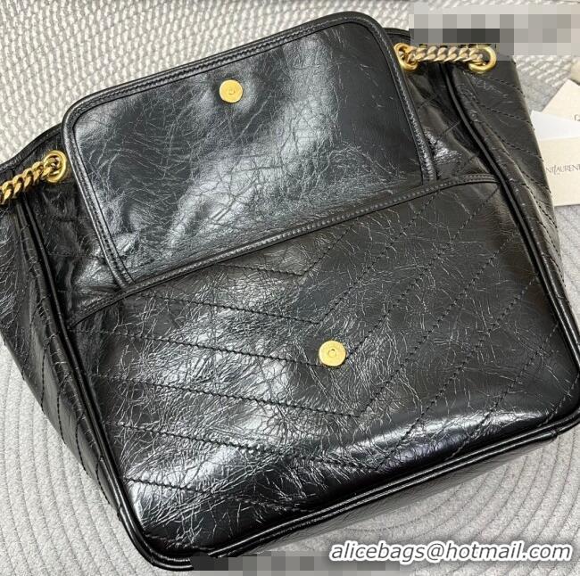 Buy Discount Saint Laurent Niki Small Shopping Bag in Shiny Vintage Leather 862295 Black 2026