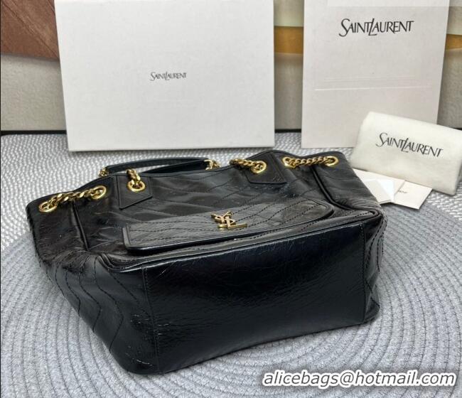 Buy Discount Saint Laurent Niki Small Shopping Bag in Shiny Vintage Leather 862295 Black 2026