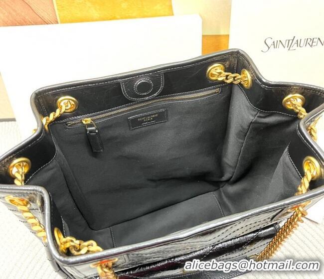 Buy Discount Saint Laurent Niki Small Shopping Bag in Shiny Vintage Leather 862295 Black 2026