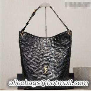 Super Quality Saint Laurent Niki Supple Bucket Bag in Vintage Leather 8443461 Black 2025