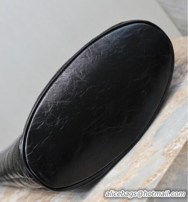 Super Quality Saint Laurent Niki Supple Bucket Bag in Vintage Leather 8443461 Black 2025