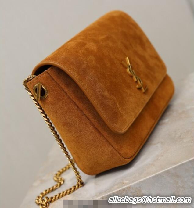 Good Quality Saint Laurent Kate Chain Bag in Suede 544116 Clay Yellow 2026