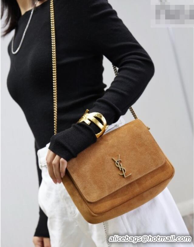 Good Quality Saint Laurent Kate Chain Bag in Suede 544116 Clay Yellow 2026