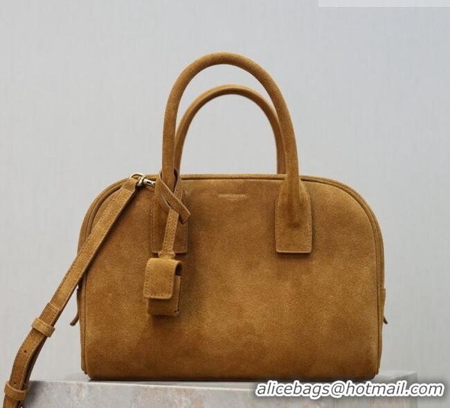 Super Quality Saint Laurent SAC DE JOUR Boston Bag in Suede 851694 Caramel 2026