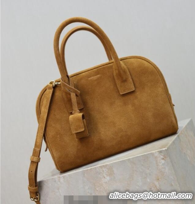 Super Quality Saint Laurent SAC DE JOUR Boston Bag in Suede 851694 Caramel 2026