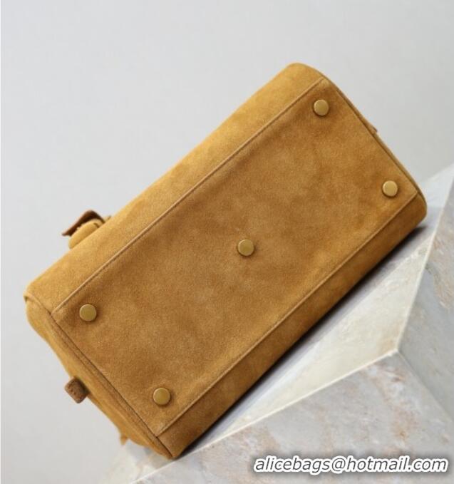 Super Quality Saint Laurent SAC DE JOUR Boston Bag in Suede 851694 Caramel 2026