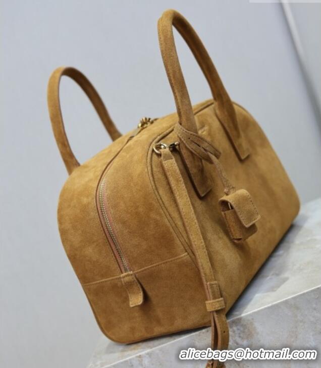 Super Quality Saint Laurent SAC DE JOUR Boston Bag in Suede 851694 Caramel 2026