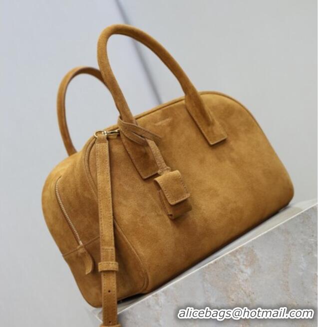 Super Quality Saint Laurent SAC DE JOUR Boston Bag in Suede 851694 Caramel 2026