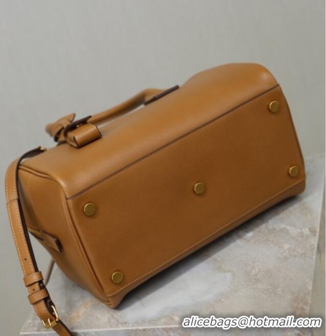 Famous Brand Saint Laurent SAC DE JOUR Boston Bag in Smooth Leather 851694 Brown 2026