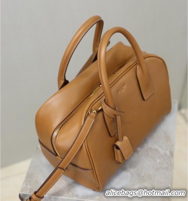 Famous Brand Saint Laurent SAC DE JOUR Boston Bag in Smooth Leather 851694 Brown 2026