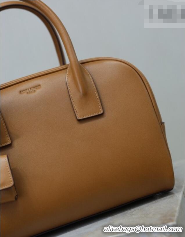 Famous Brand Saint Laurent SAC DE JOUR Boston Bag in Smooth Leather 851694 Brown 2026