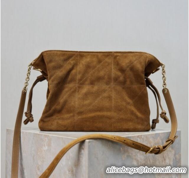 Best Price Saint Laurent Jamie Shoulder Pouch Bag in Suede 862712 Caramel 2026