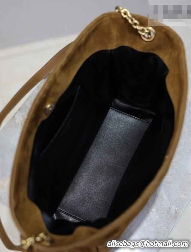 Best Price Saint Laurent Jamie Shoulder Pouch Bag in Suede 862712 Caramel 2026