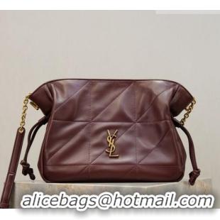 Top Grade Saint Laurent Jamie Shoulder Pouch Bag in Lambskin Leather 862712 Burgundy 2026