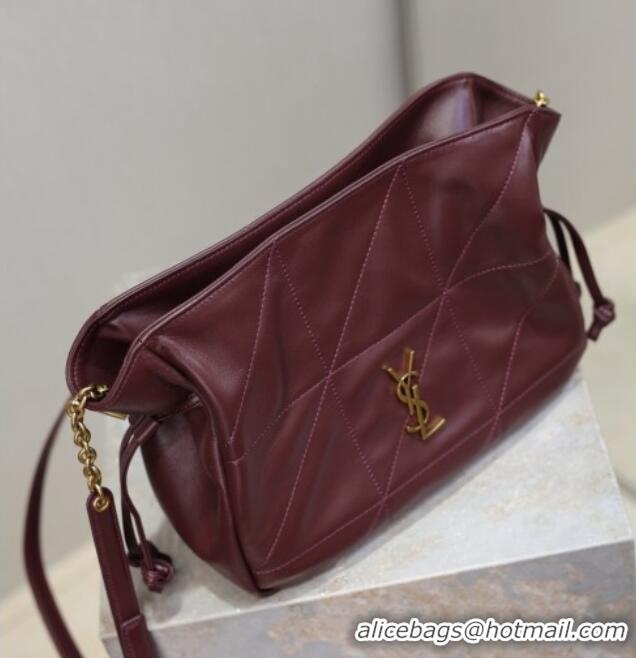 Top Grade Saint Laurent Jamie Shoulder Pouch Bag in Lambskin Leather 862712 Burgundy 2026